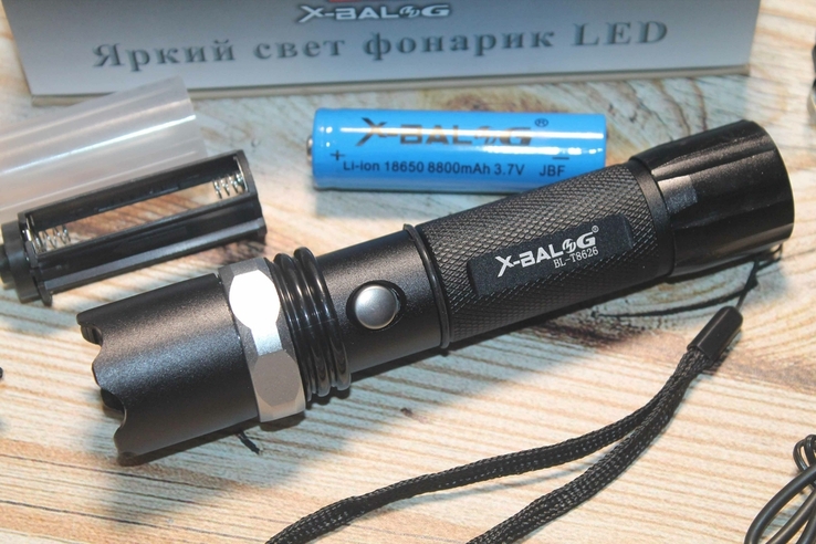 Тактичний ліхтарик у повній комплектації Police (1116), numer zdjęcia 3