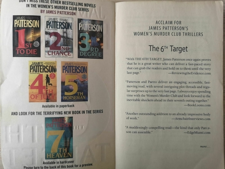 The 6th Target (Women's Murder Club, 6), photo number 3