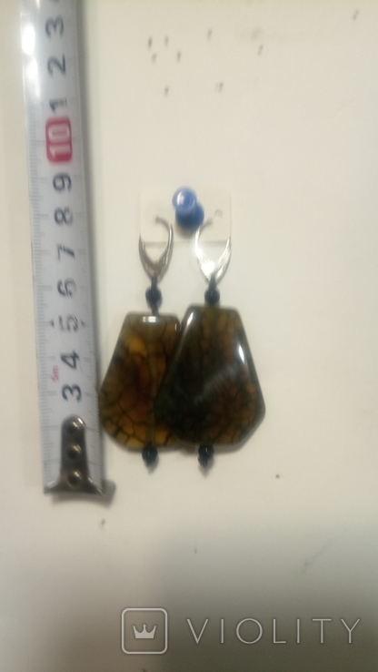 Earrings made of natural stone. 925 New., photo number 9