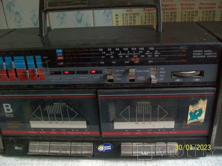 Импортная двухкассетная магнитола. АM, LW, SW, FM., фото №9