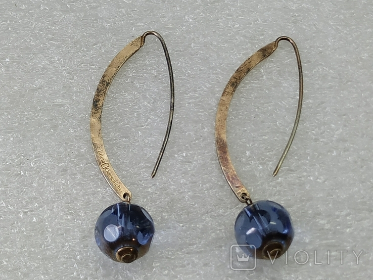 22. Earrings Silver 925. Lucia Odescalchi. In gilding., photo number 9