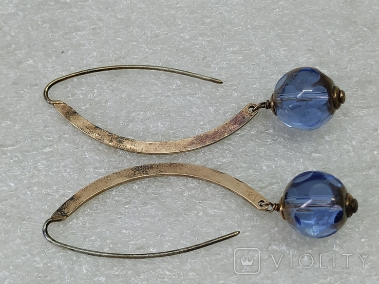 22. Earrings Silver 925. Lucia Odescalchi. In gilding., photo number 12