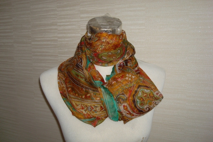 Легкий 1,75 красивый воздушный шарф восточный мотив, фото №5