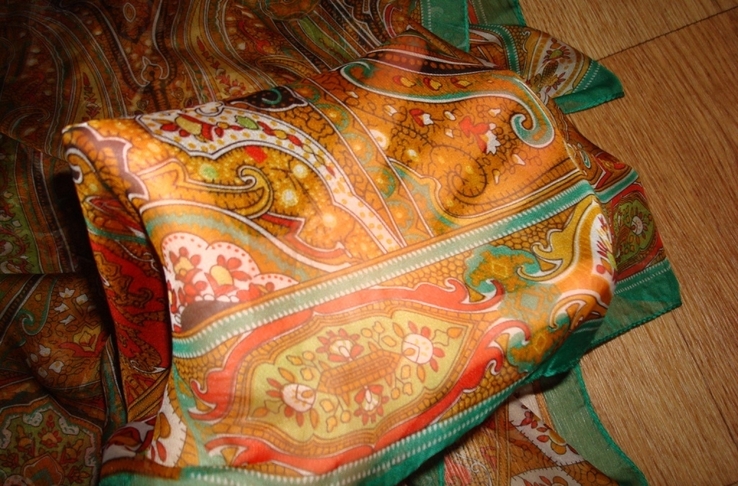 Легкий 1,75 красивый воздушный шарф восточный мотив, фото №8