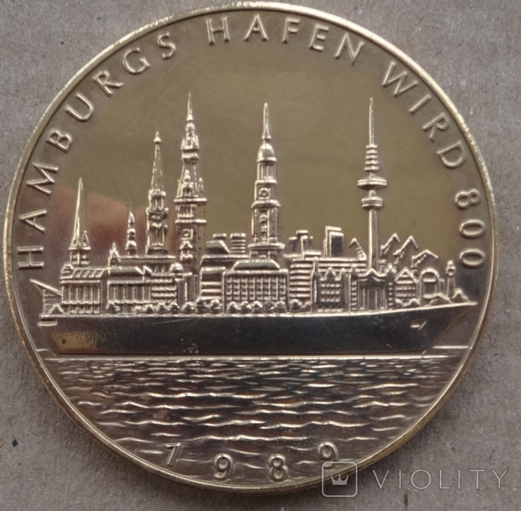 Настільна медаль HAMBURG HAFEN WIRD 800., фото №5