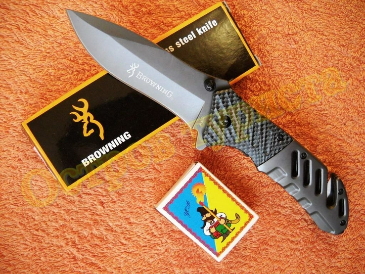 Нож тактический складной Browning A339 стеклобой стропорез 21.5 см, фото №2