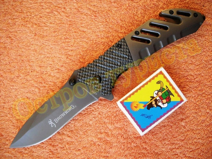 Нож тактический складной Browning A339 стеклобой стропорез 21.5 см, фото №4