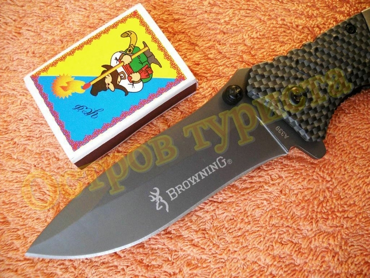 Нож тактический складной Browning A339 стеклобой стропорез 21.5 см, фото №6