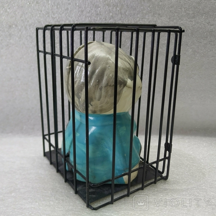 Piggy bank in a cage under lock and key., photo number 8