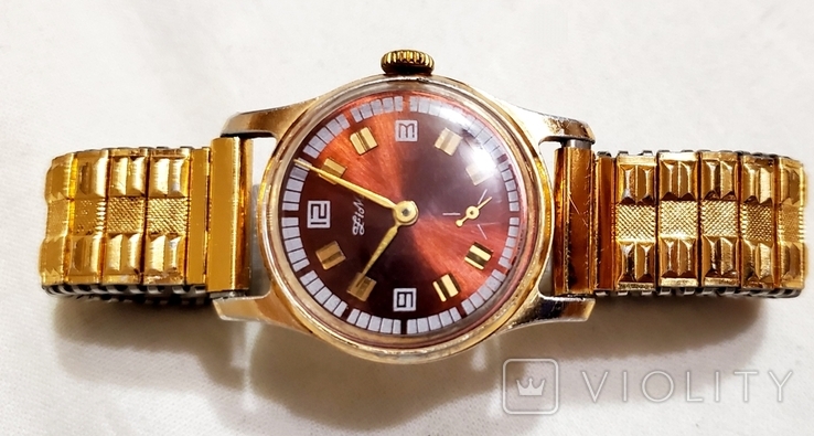 Zim watch in anodized gold case Kuibyshev Watch Factory of the USSR, photo number 2
