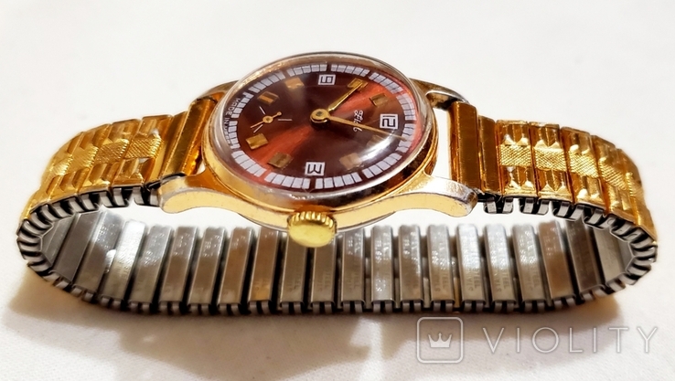 Zim watch in anodized gold case Kuibyshev Watch Factory of the USSR, photo number 5