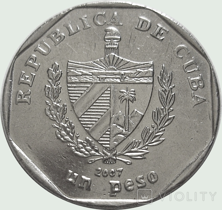 94.Cuba 1 peso, 2007, photo number 3
