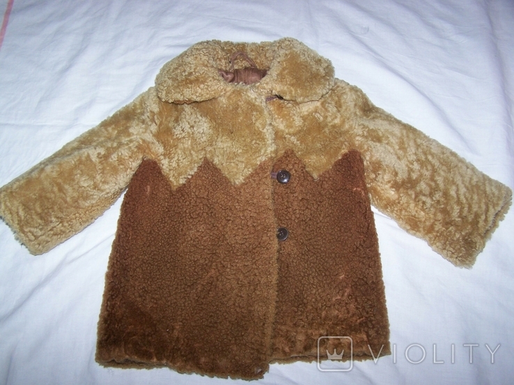 Children's retro fur coat made of tsigeiki 60s, photo number 2