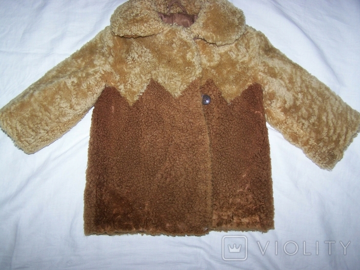 Children's retro fur coat made of tsigeiki 60s, photo number 5