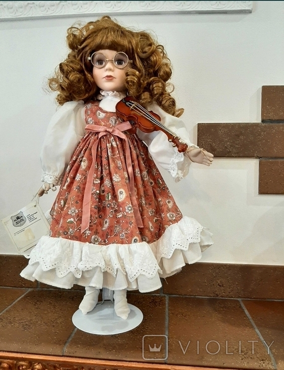 Лялька колекційна. Дівчина з скрипкою., фото №2
