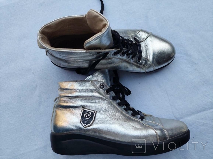 Boots PHILIPP PLEIN Size 41.5 Genuine leather, photo number 6