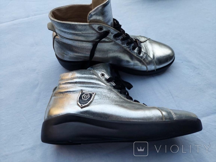 Boots PHILIPP PLEIN Size 41.5 Genuine leather, photo number 7