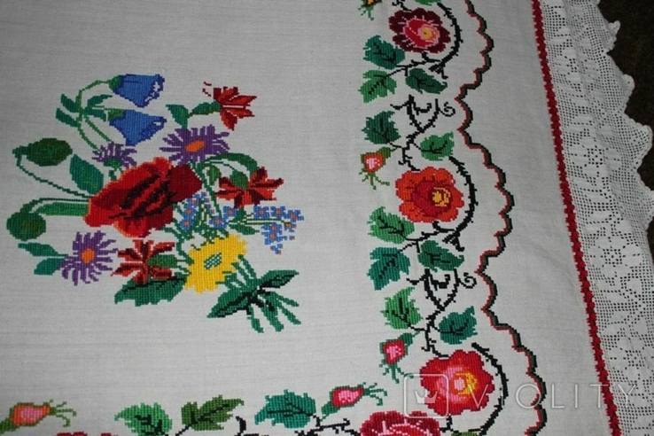 Old embroidered bedspread., photo number 10