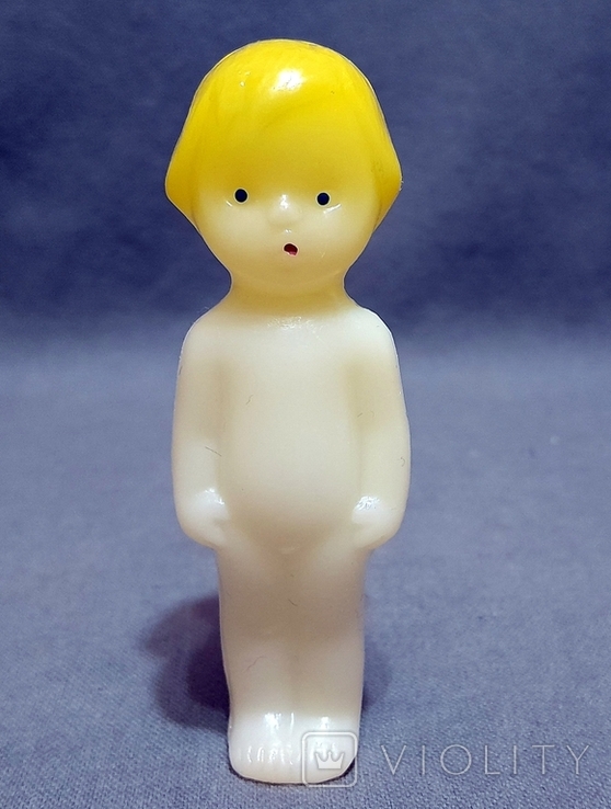 Pupsik USSR Волосся тиснене жовте фарбування 10 см Rare, фото №2