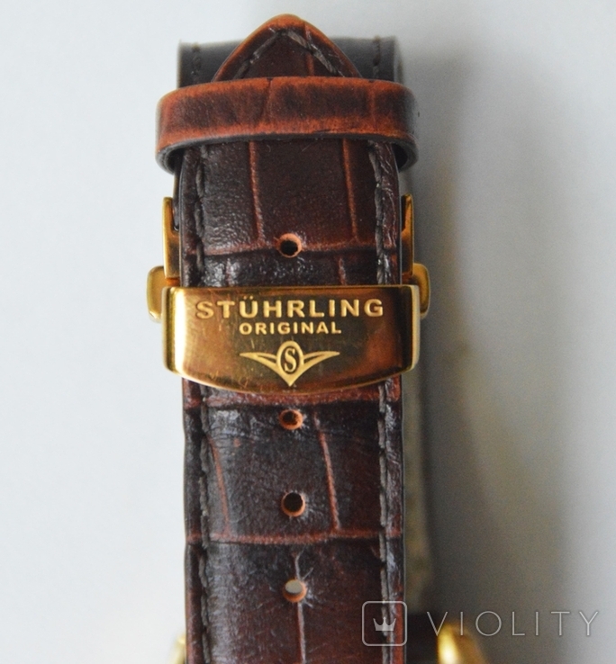 Men's wristwatches firm Sthrling Symphony quartz chronograph Switzerland Not worn, photo number 4