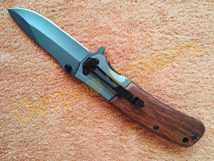 Нож складной Browning DA98 полуавтомат ,дерево ,клипса, фото №5