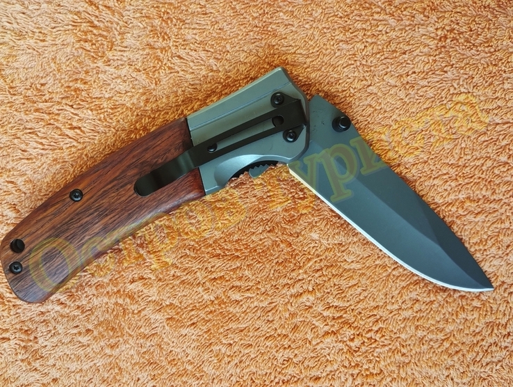 Нож складной Browning DA98 полуавтомат ,дерево ,клипса, фото №7