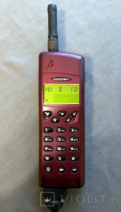 Retro phone Benefon OY TDP-40 Finland burgundy color, photo number 2