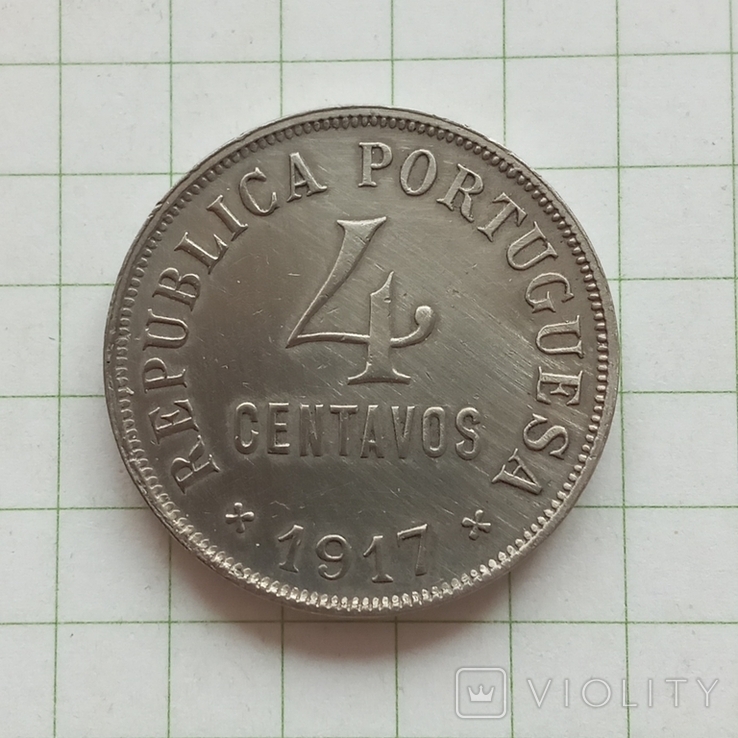 Португалия 4 сентаво 1917 год, photo number 2