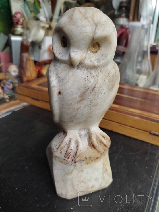 Vintage. Sculpture "Owl". Marble?. USSR