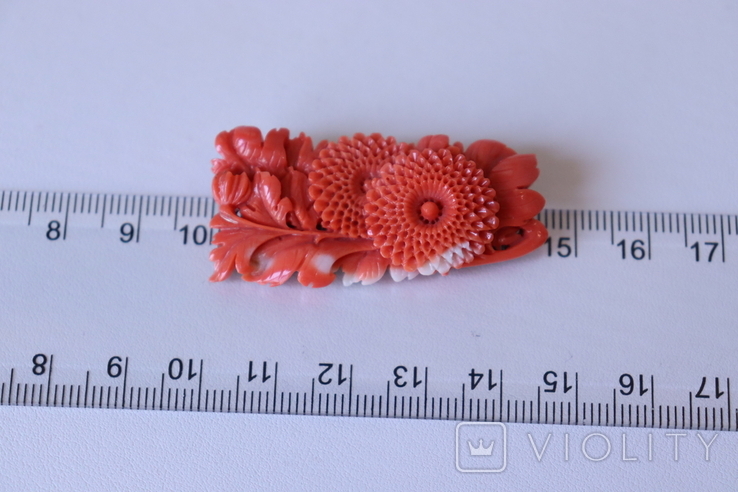 Miscellaneous Coral Brooch Japan Vintage, photo number 9