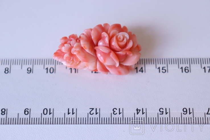 Coral brooch Rose Different Coral, photo number 8