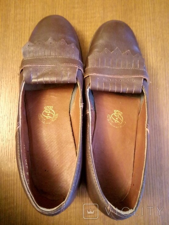 Leather shoes, razm.25,5 (39).USSR.Belaya Tserkov., photo number 2