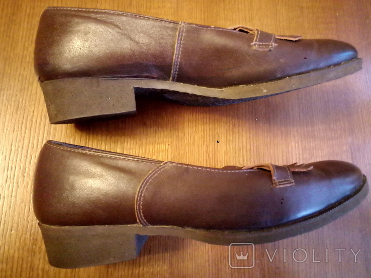 Leather shoes, razm.25,5 (39).USSR.Belaya Tserkov., photo number 3
