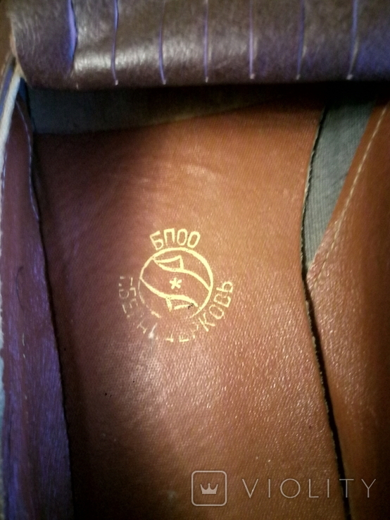 Leather shoes, razm.25,5 (39).USSR.Belaya Tserkov., photo number 6