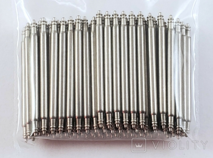 Watch lugs 22 mm Ф1.8 mm 100 pieces. Springbars, studs, pins for attaching bracelets, photo number 6