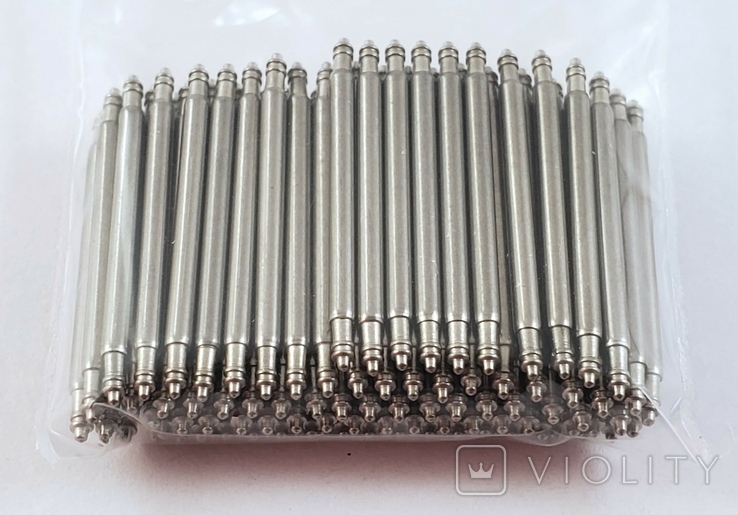 Watch lugs 22 mm Ф1.8 mm 100 pieces. Springbars, studs, pins for attaching bracelets, photo number 7