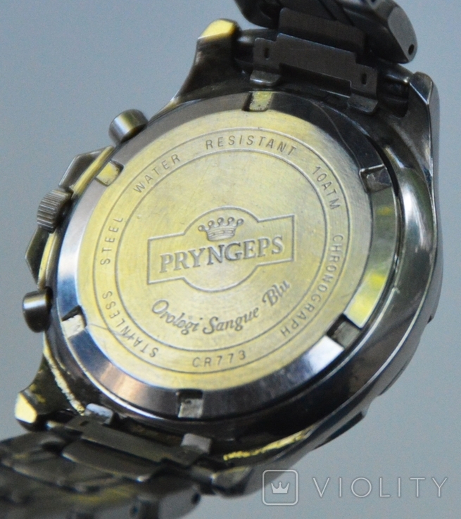 Men's wristwatches Pryngeps Skorpion Quartz Chronograph D 44 mm Italy Worn, photo number 4