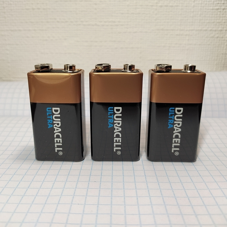 Батарейки Duracell Ultra 6LR61/9V. Три штуки., фото №3