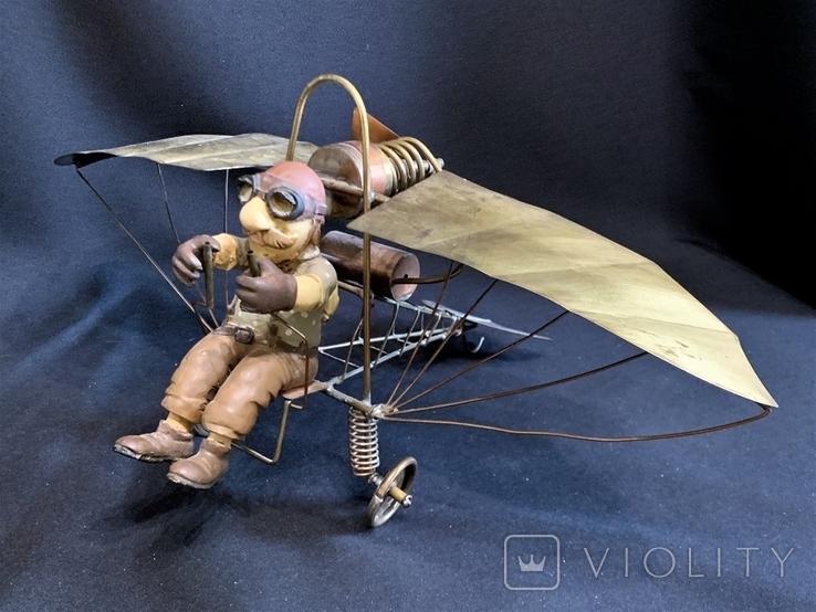 Hanging Hang Glider Toy Handmade Brass Europe, photo number 2