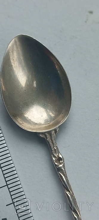 Souvenir coffee spoon, silver, 5.1 grams, Pompeii, photo number 3