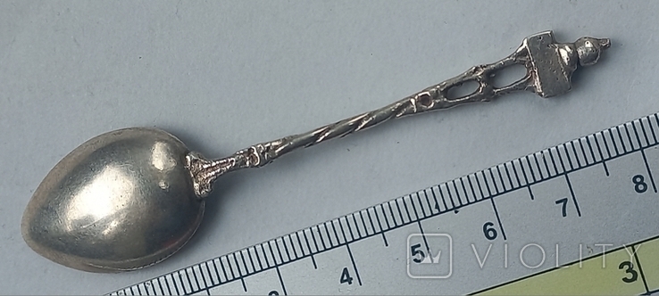 Souvenir coffee spoon, silver, 5.1 grams, Pompeii, photo number 5