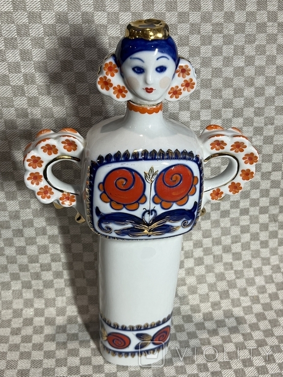 Porcelain Bottle with a girl, 31 cm, photo number 2