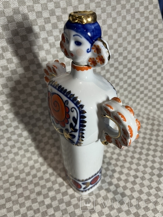 Porcelain Bottle with a girl, 31 cm, photo number 5