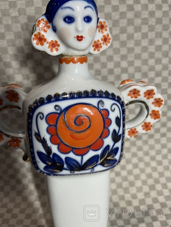 Porcelain Bottle with a girl, 31 cm, photo number 8