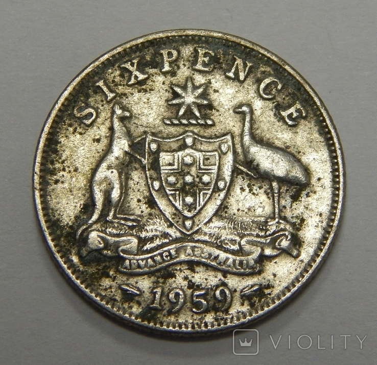 6 пенсов, 1959 г Австралия