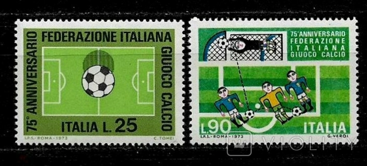 Италия 1973 футбол спорт MNH**