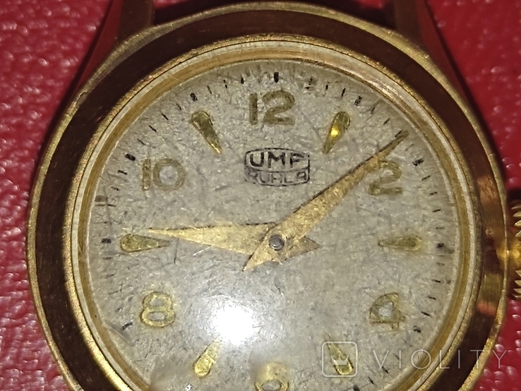 Винтаж. Женские позолоченные наручные часы UMF Ruhla M3. Германия, фото №8