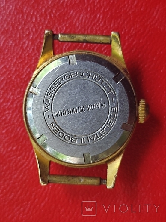 Винтаж. Женские позолоченные наручные часы UMF Ruhla M3. Германия, фото №13