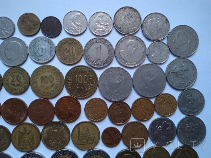 Монети країн світу, 83 шт, Африка і Європа, всі різні, підбірки по роках, photo number 11