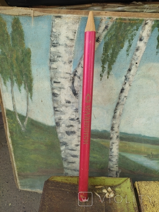 Винтаж. Огромный карандаш (55см)"Славянск". СССР, фото №2